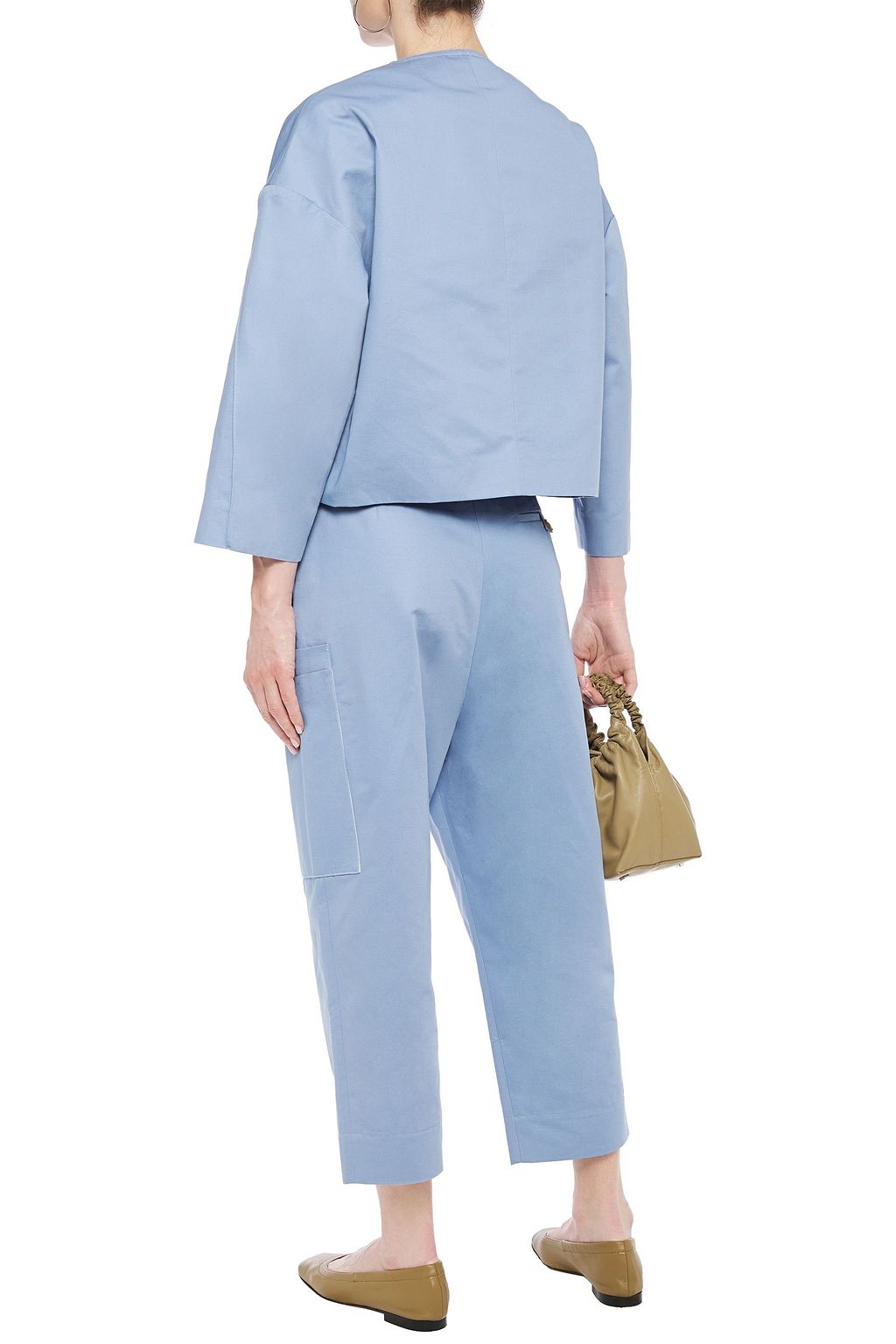 MARNI Cotton and linen-blend twill tapered pants