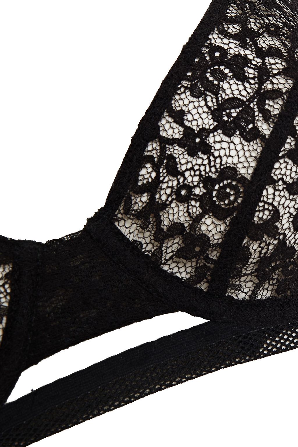 MORGAN LANE Satin-trimmed stretch-lace underwired bra