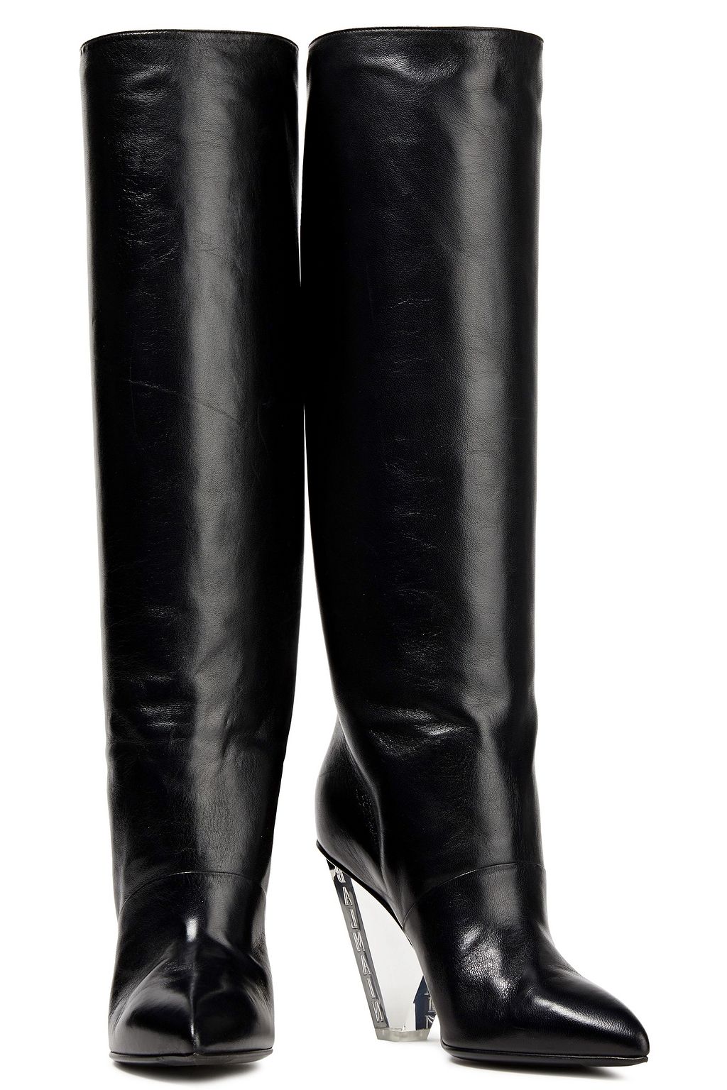 BALMAIN Lila leather knee boots
