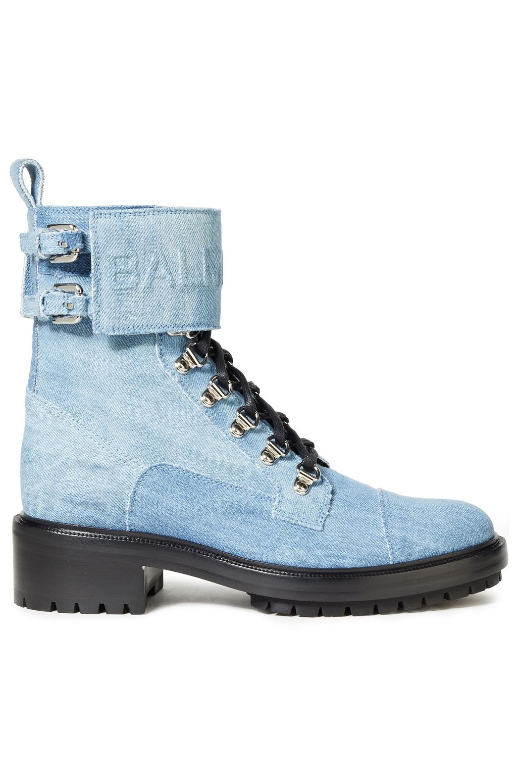 balmain denim boots