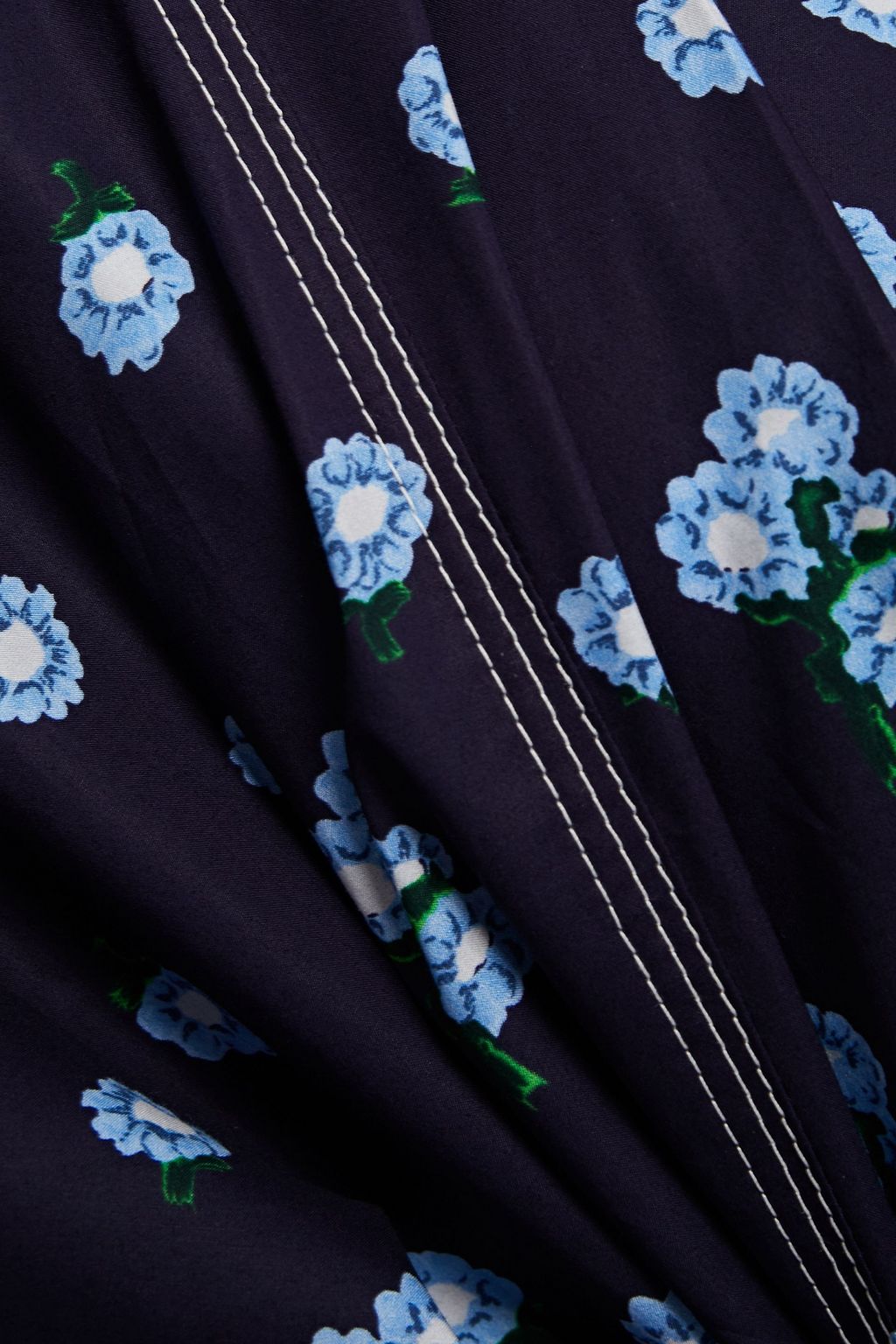 MARNI Floral-print cotton-poplin shirt dress
