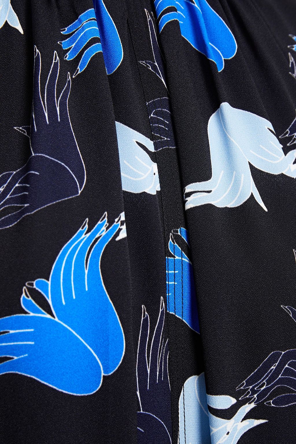 MARNI + Bruno Bozzetto gathered printed crepe midi dress