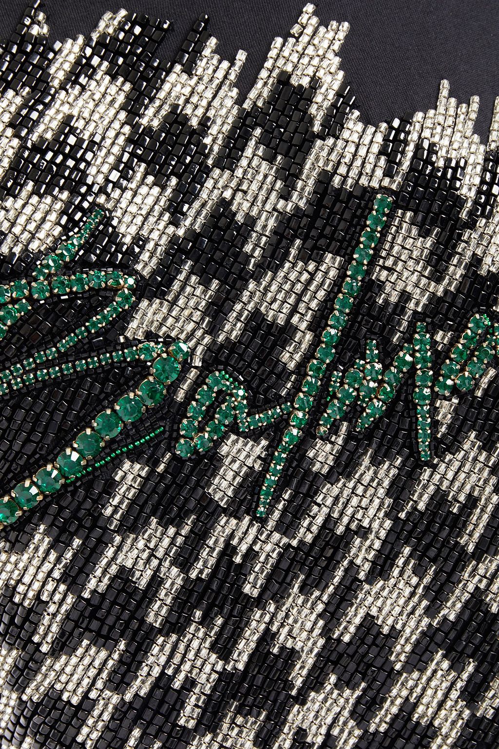BALMAIN Embellished cotton-jersey top