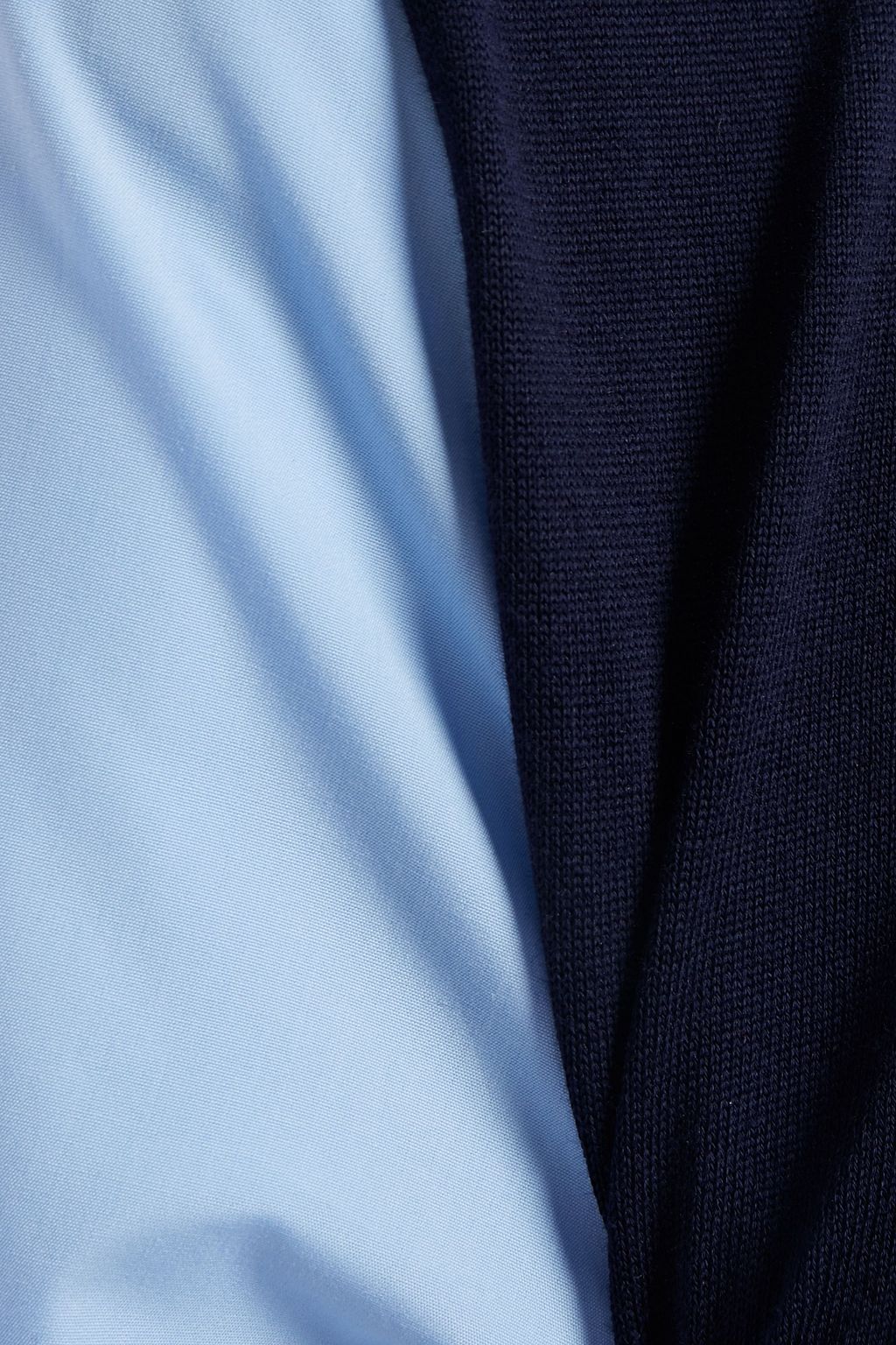 MARNI Two-tone poplin-paneled cotton top
