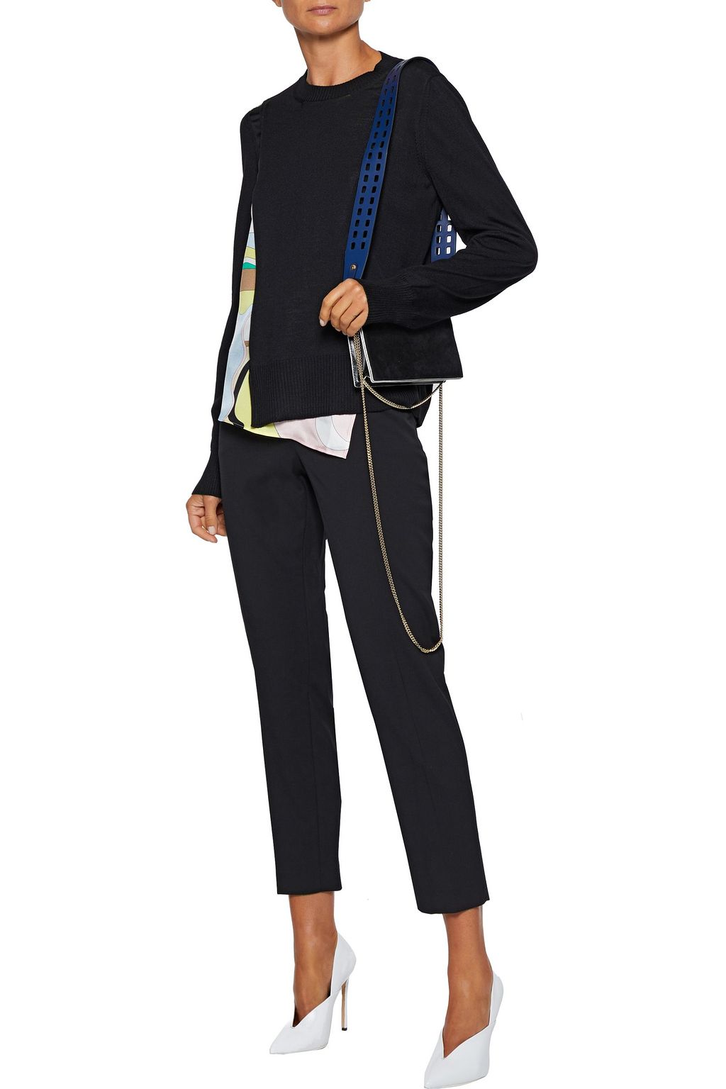 PUCCI Cropped stretch-wool twill tapered pants