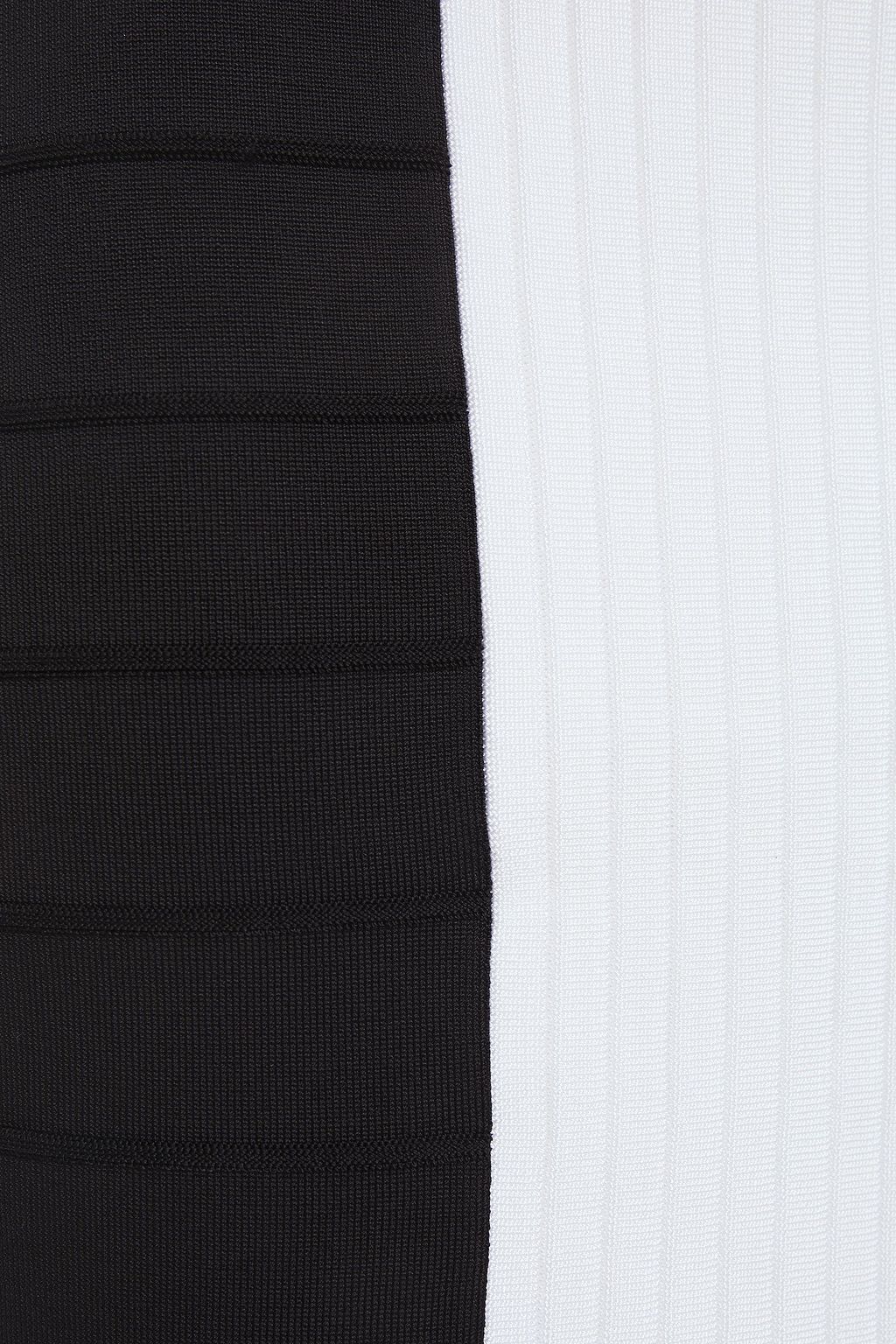 BALMAIN Zweifarbiger Minirock aus Bandage