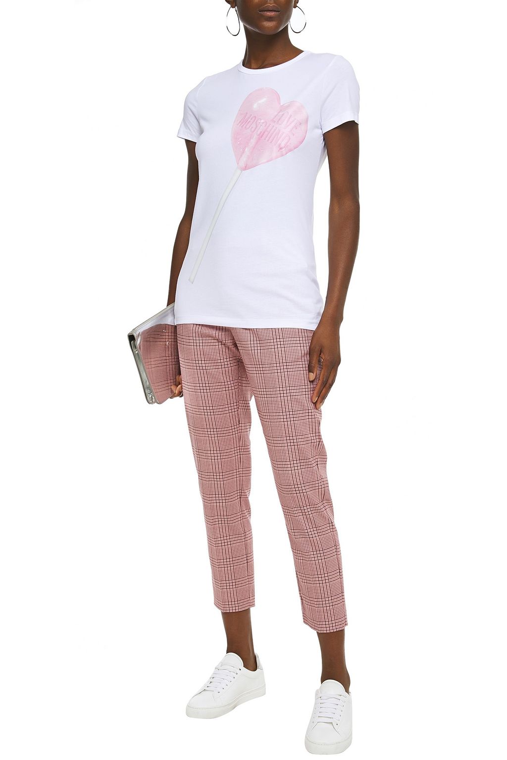 LOVE MOSCHINO Printed stretch-cotton jersey T-shirt