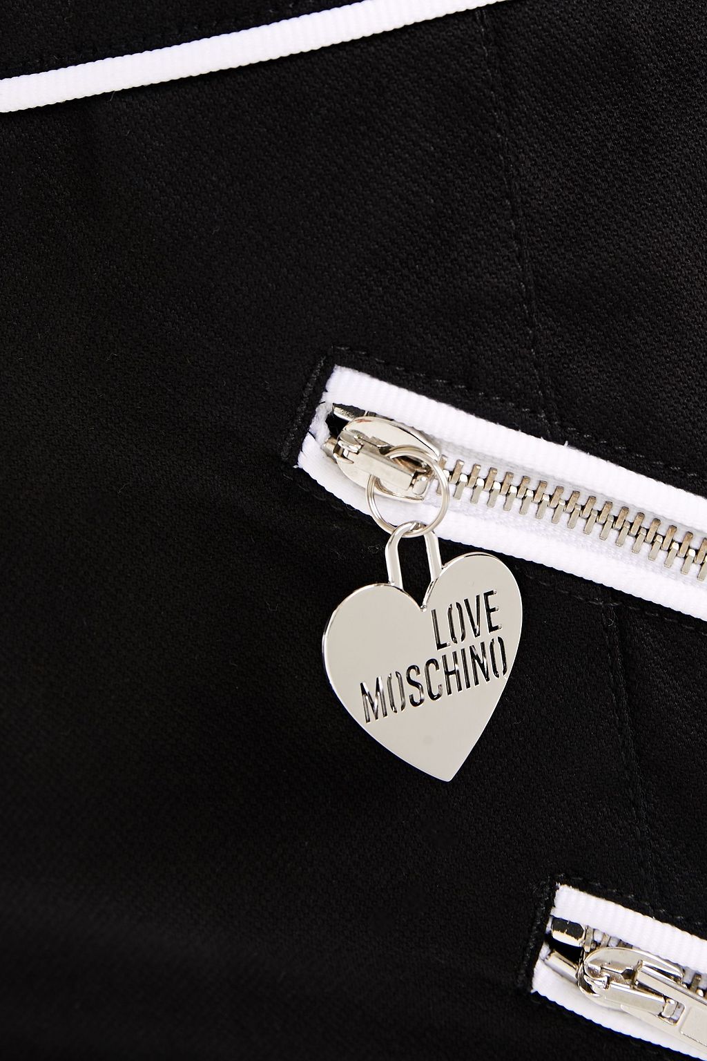 LOVE MOSCHINO Stretch-cotton piqué mini skirt