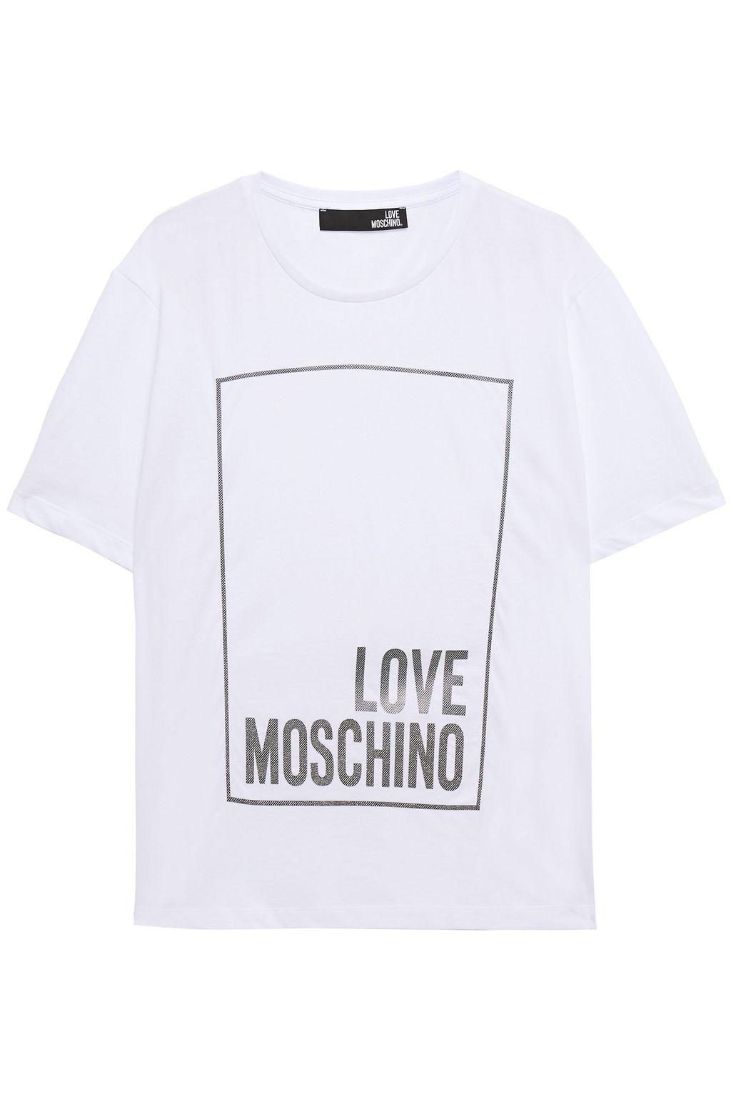 White Appliquéd cotton-jersey T-shirt 