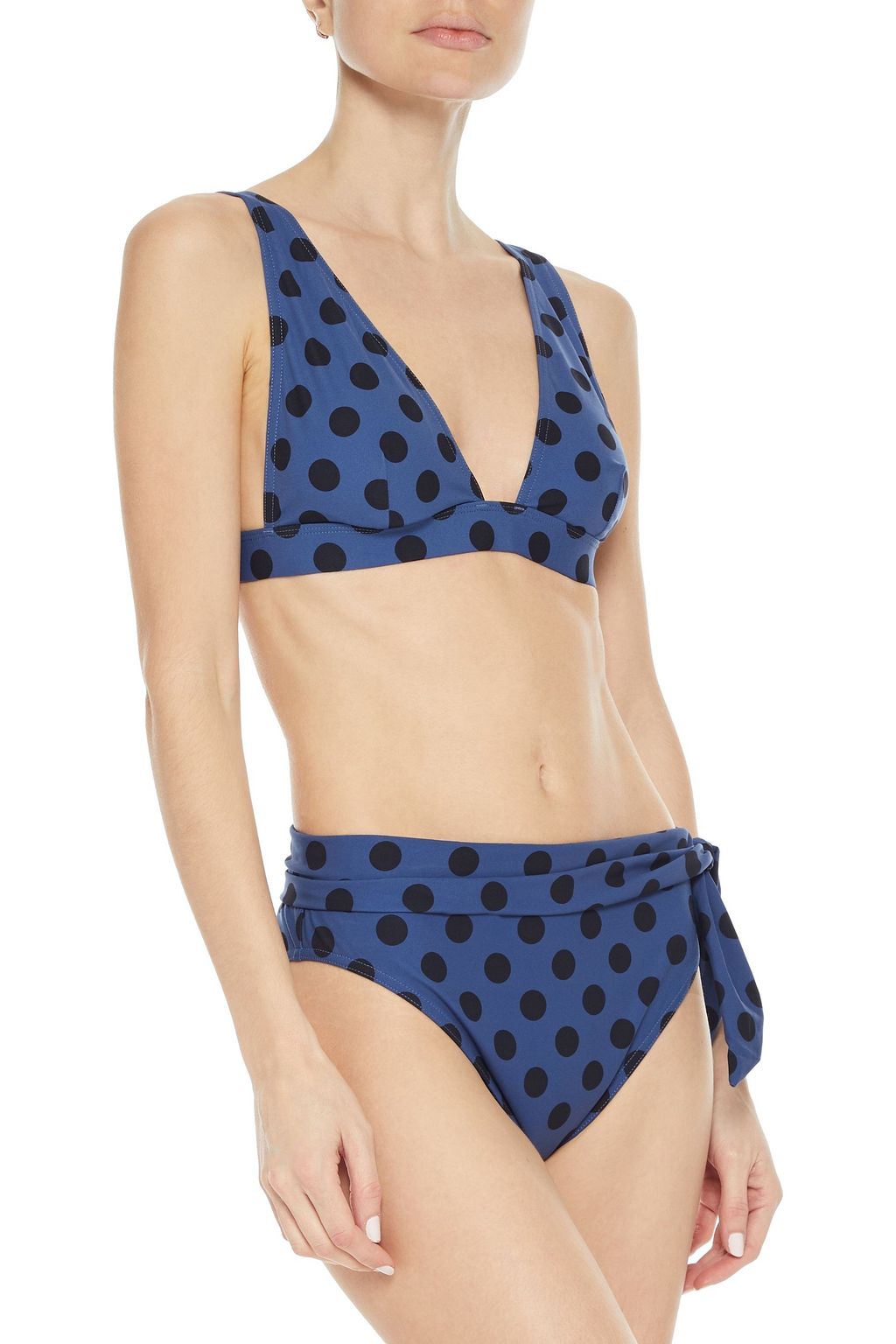 ZIMMERMANN Separates Sculpt knotted polka-dot mid-rise bikini briefs