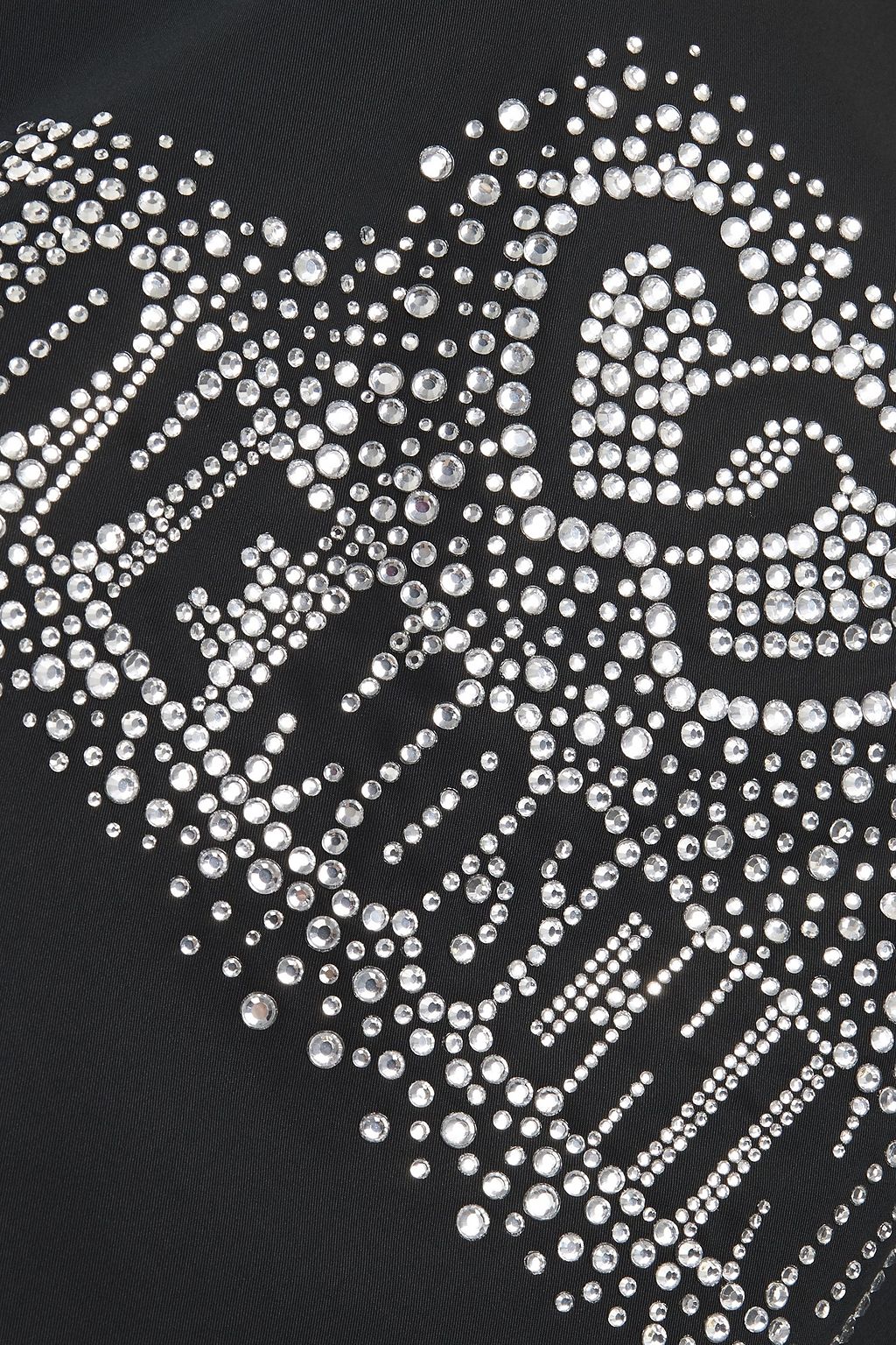 LOVE MOSCHINO Crystal-embellished cotton-blend poplin mini dress