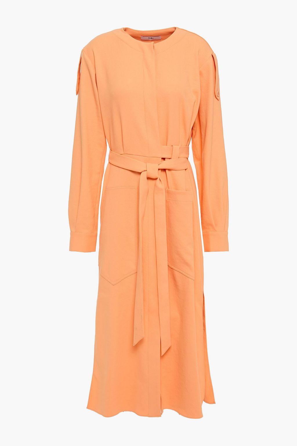 orange belted dress