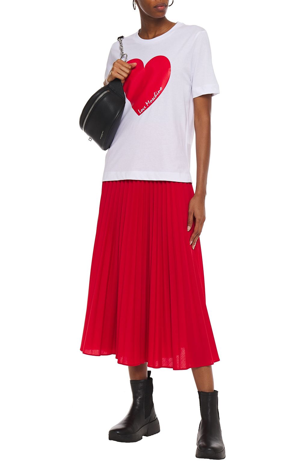 LOVE MOSCHINO Printed cotton-jersey T-shirt