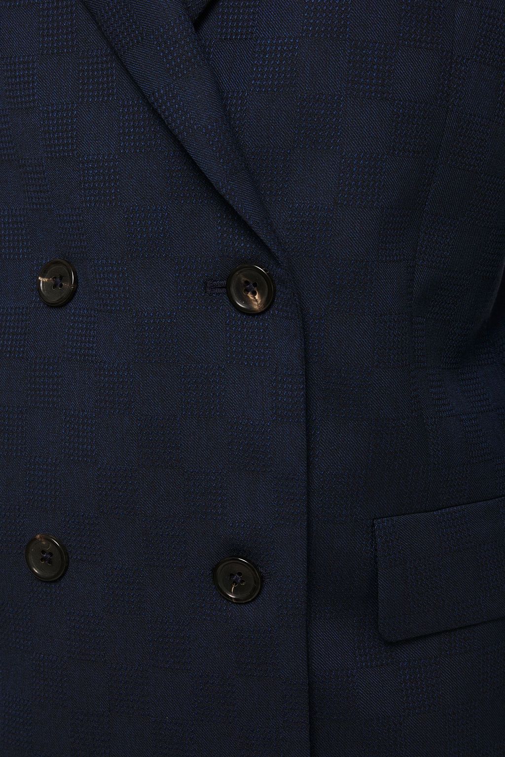 PS PAUL SMITH Double-breasted checked wool-blend jacquard blazer