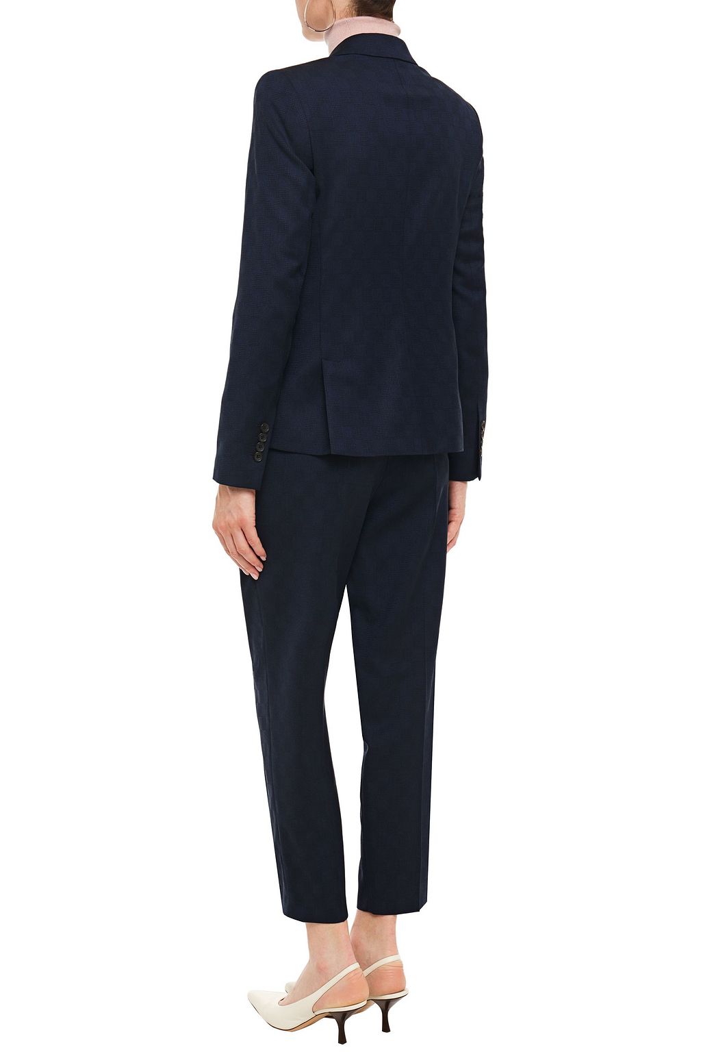 PS PAUL SMITH Double-breasted checked wool-blend jacquard blazer