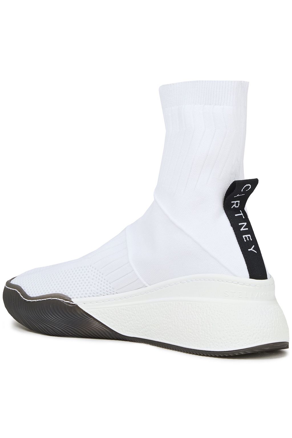 STELLA MCCARTNEY Loop stretch-knit high-top sneakers