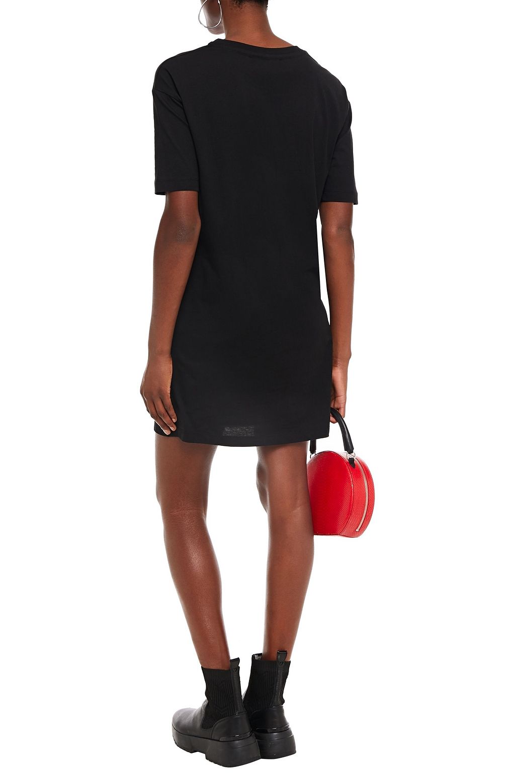 LOVE MOSCHINO Printed cotton-jersey mini dress