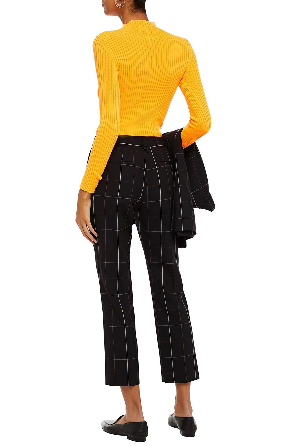 PAUL SMITH Cropped checked wool-twill tapered pants