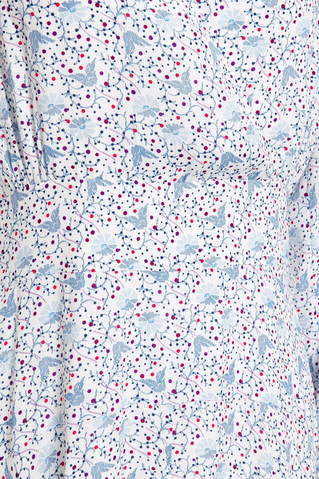 PS PAUL SMITH Asymmetric floral-print crepe de chine midi dress