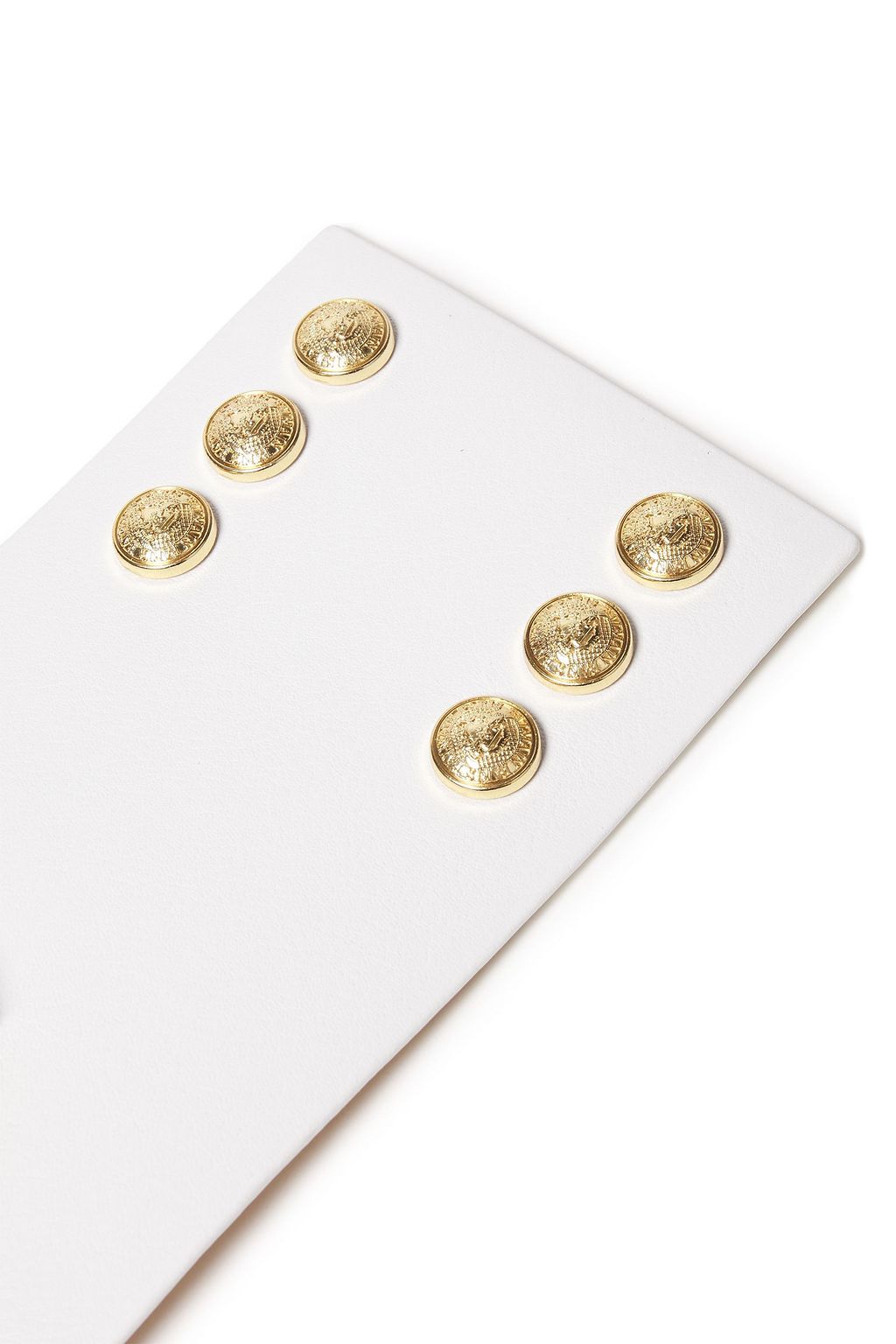 BALMAIN Chain-embellished leather waist belt