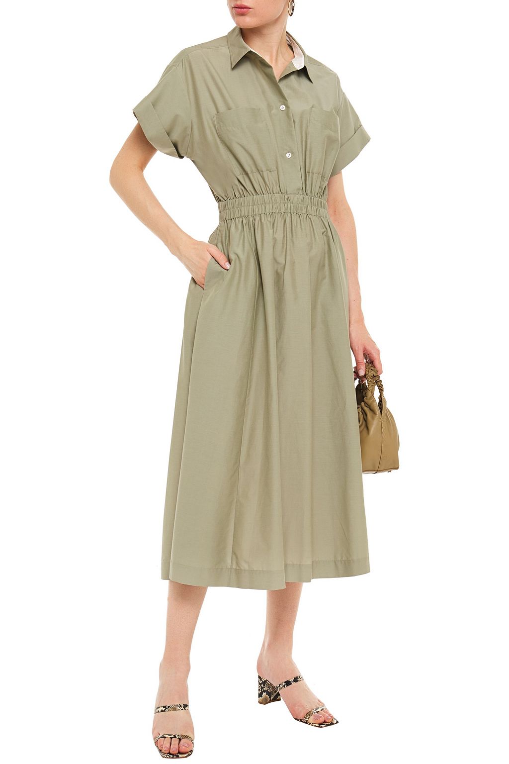 PAUL SMITH Cotton and silk-blend midi shirt dress