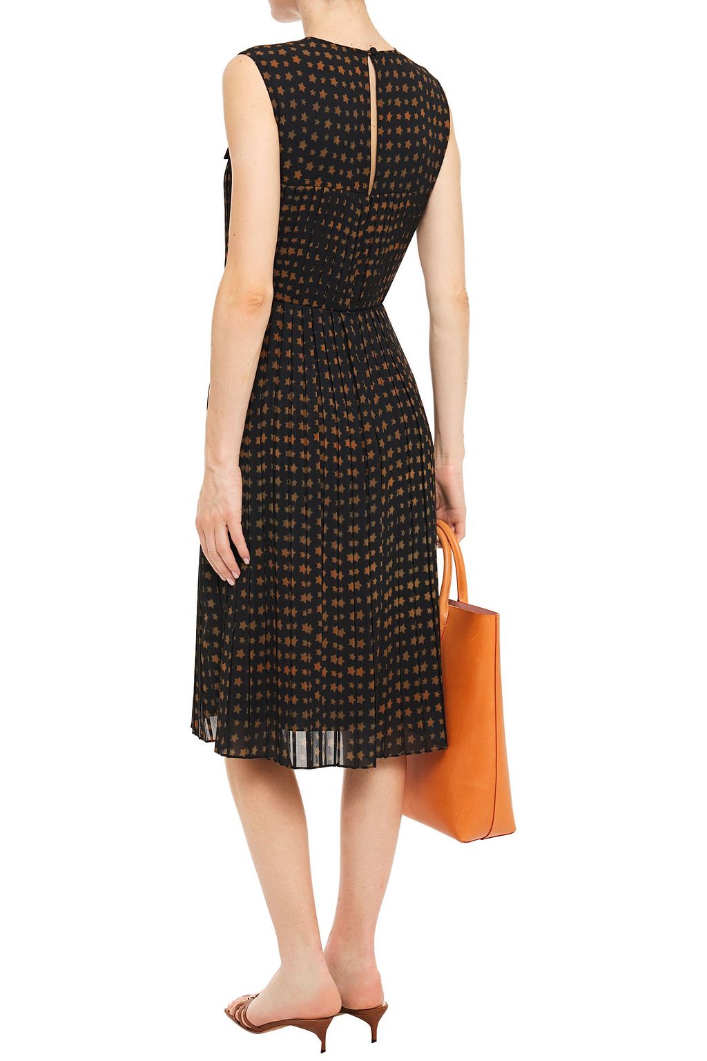 PAUL SMITH Pleated printed crepe midi dress