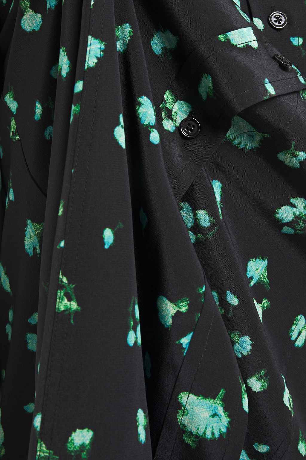 PAUL SMITH Floral-print silk crepe de chine midi shirt dress