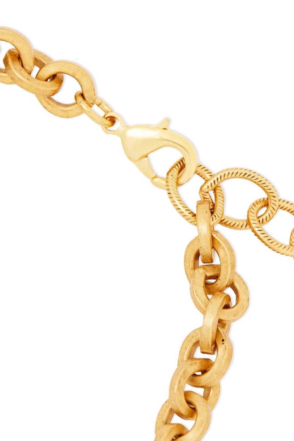 ELIZABETH COLE Torrance hematite and 24-karat gold-plated crystal necklace