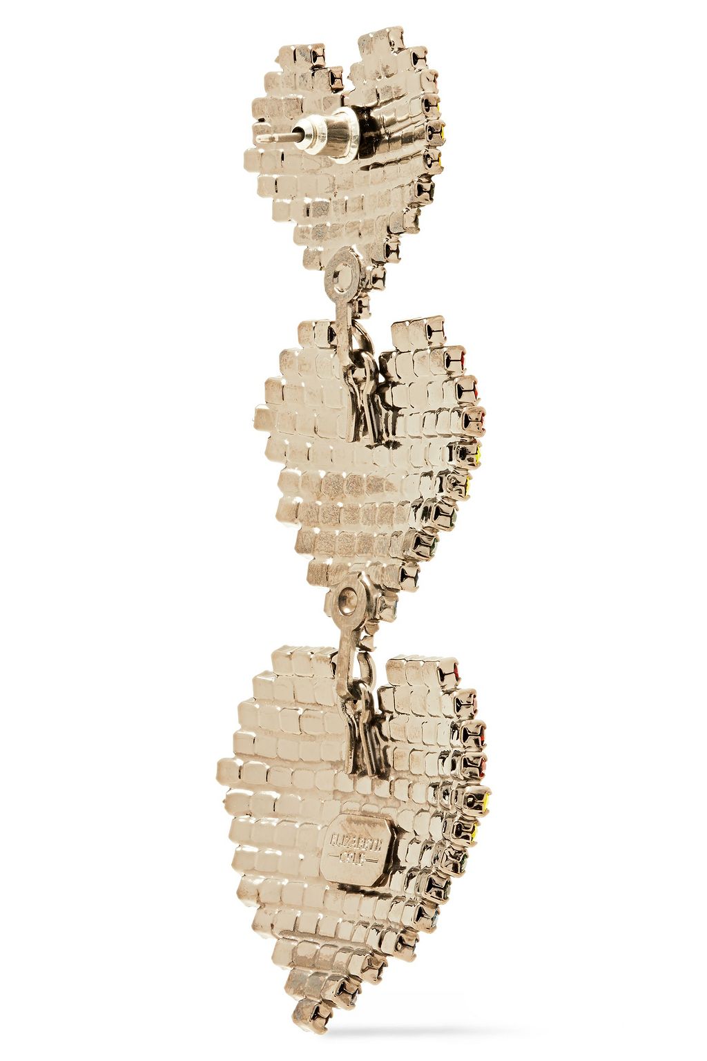 ELIZABETH COLE Martha hematite-plated crystal earrings