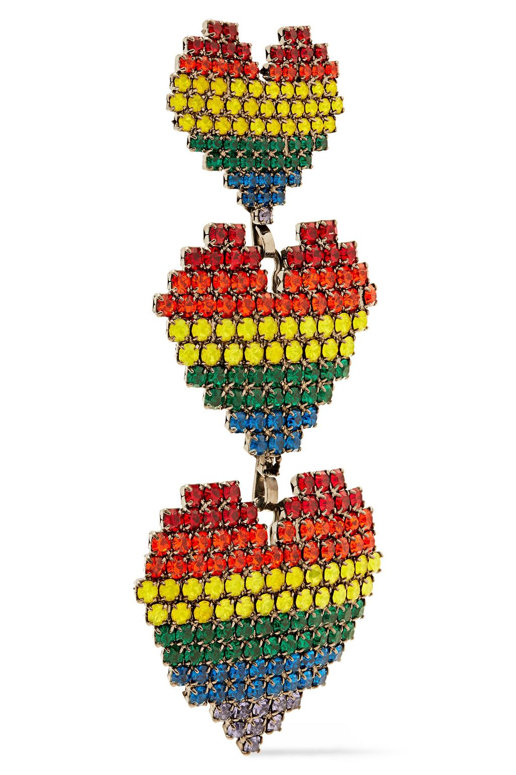 ELIZABETH COLE Martha hematite-plated crystal earrings