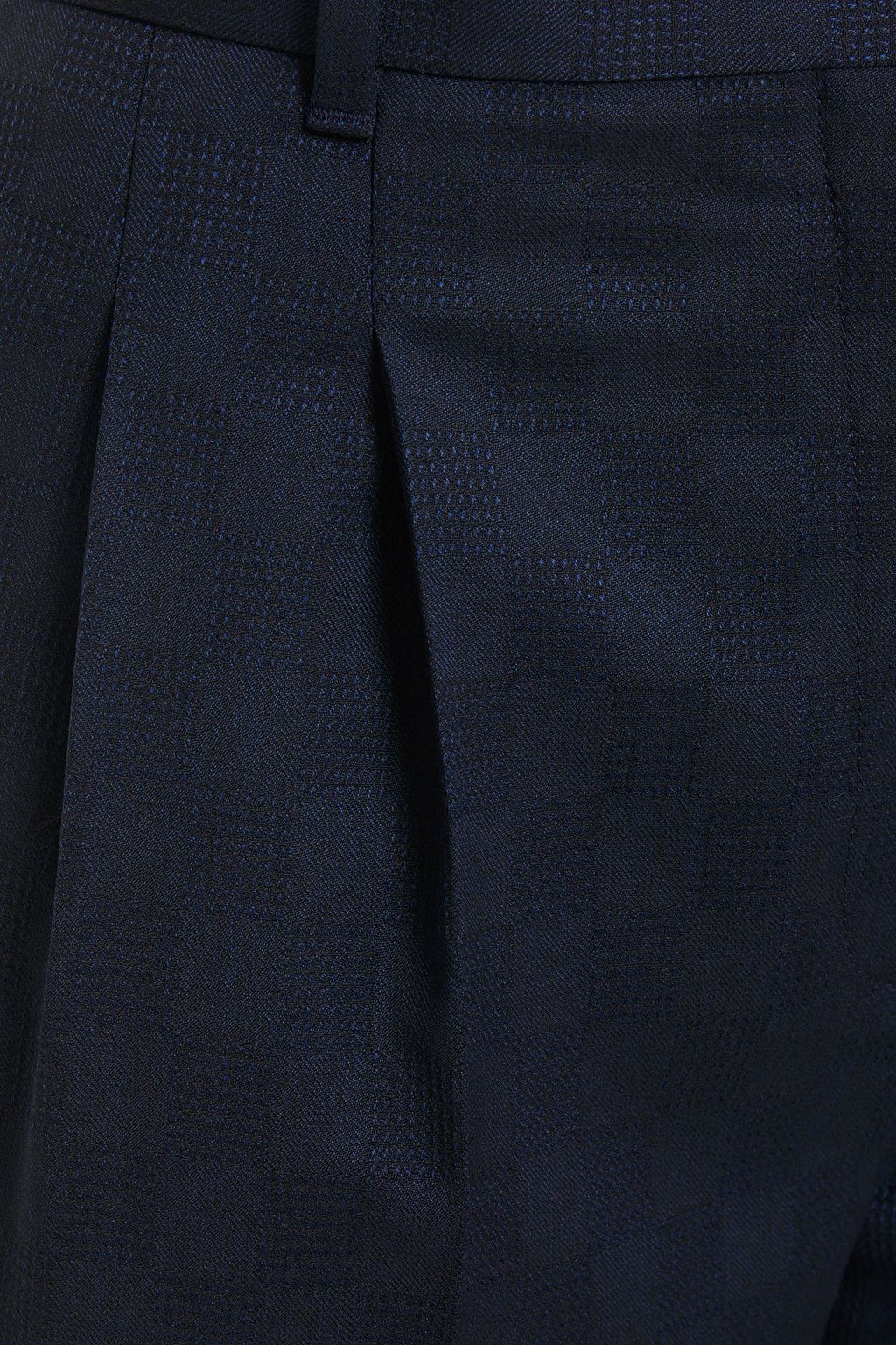 PS PAUL SMITH Cropped checked wool-blend jacquard tapered pants