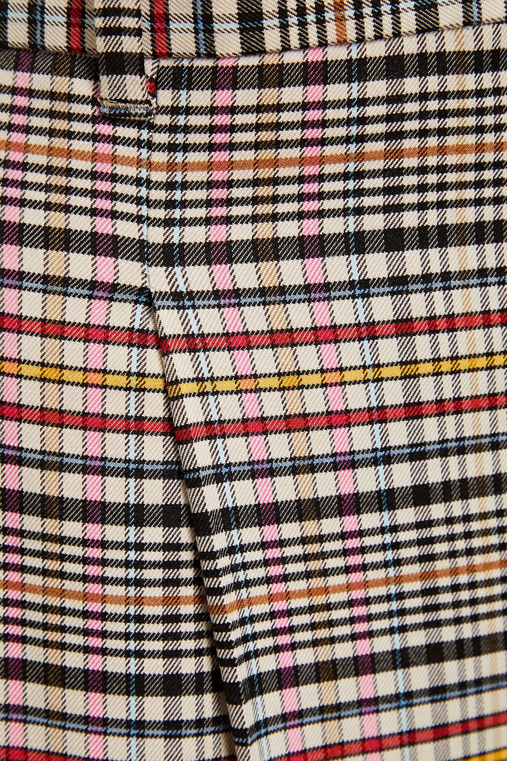 PS PAUL SMITH Cropped pleated checked twill tapered pants