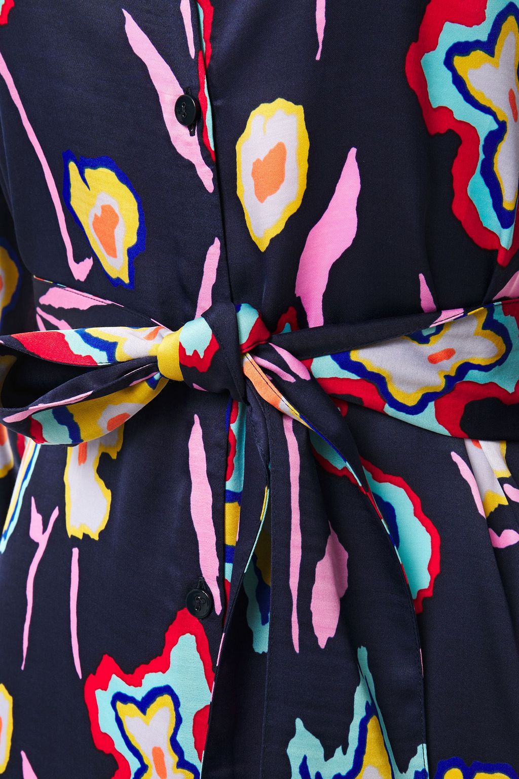 PS PAUL SMITH Belted printed satin shirt dress