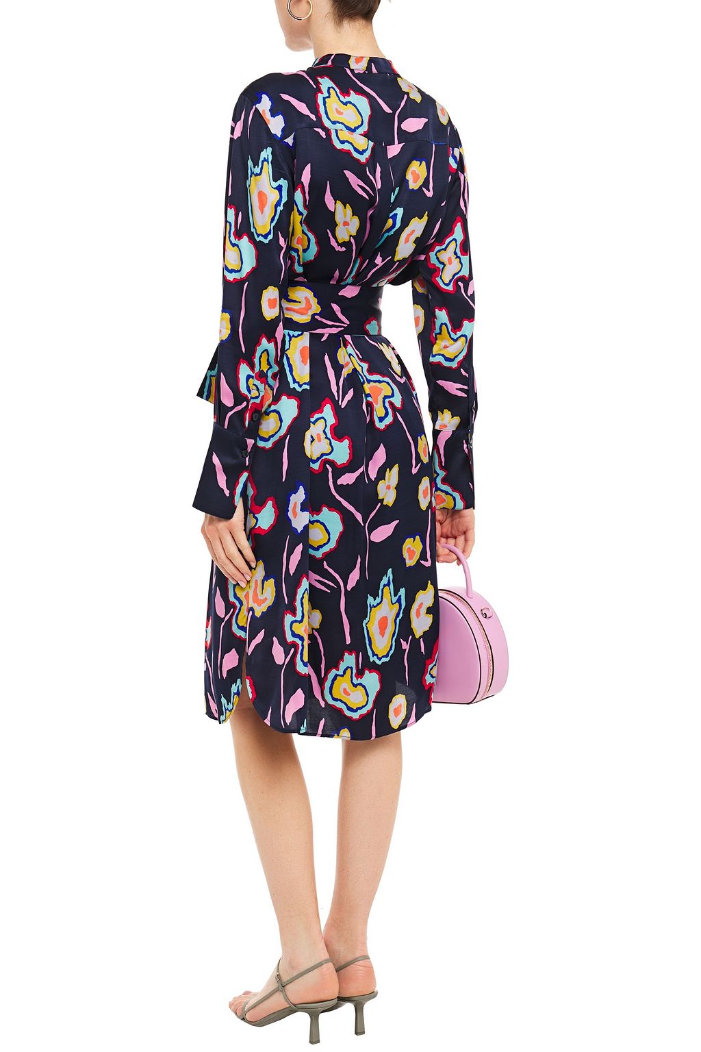 PS PAUL SMITH Belted printed satin shirt dress