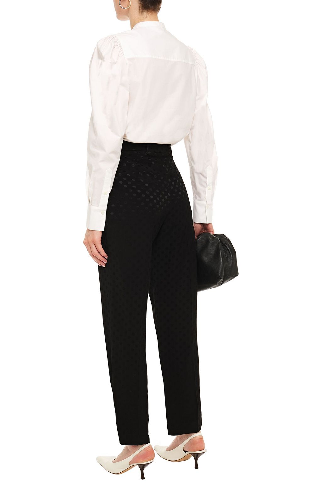 PS PAUL SMITH Plissierte Hose mit geradem Bein aus Jacquard mit Polka-Dots