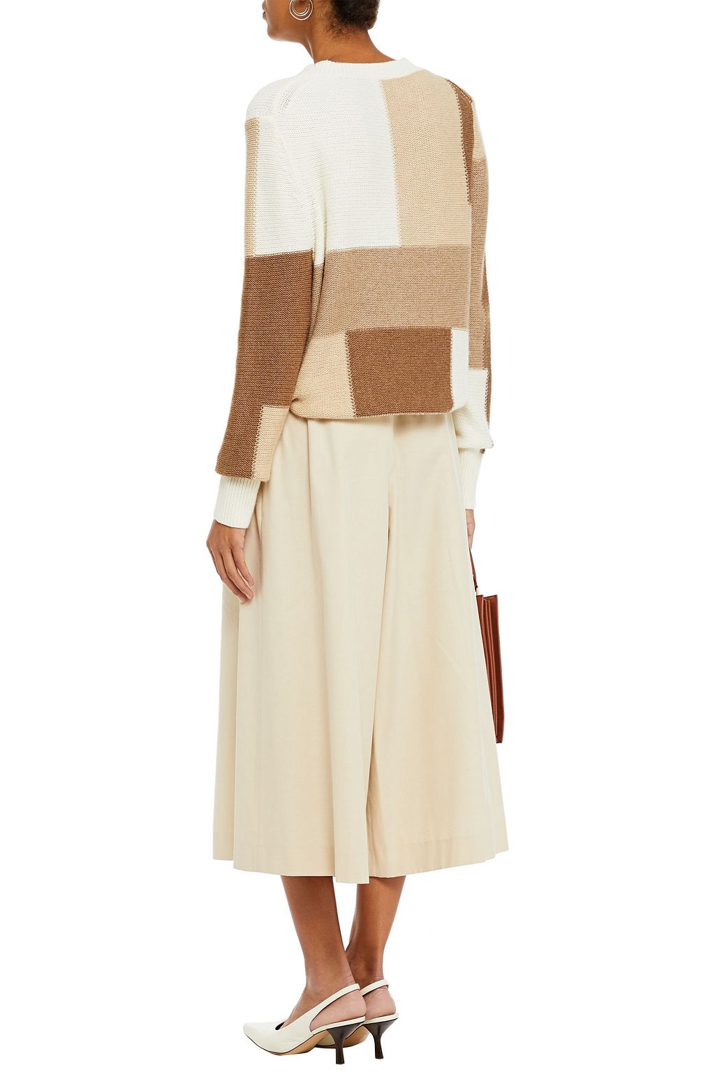 PS PAUL SMITH Pleated cotton-blend twill culottes