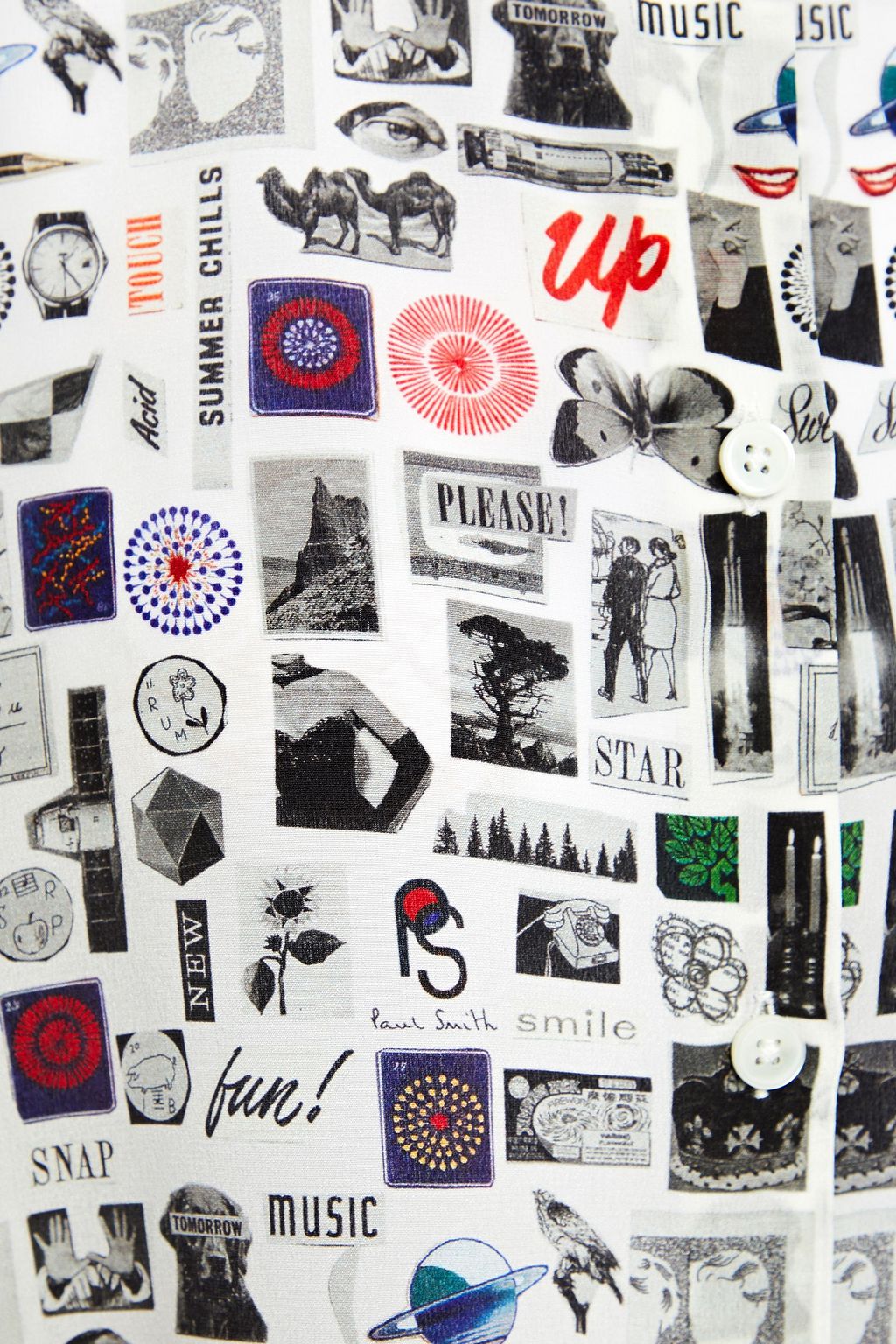 PS PAUL SMITH Printed silk crepe de chine shirt
