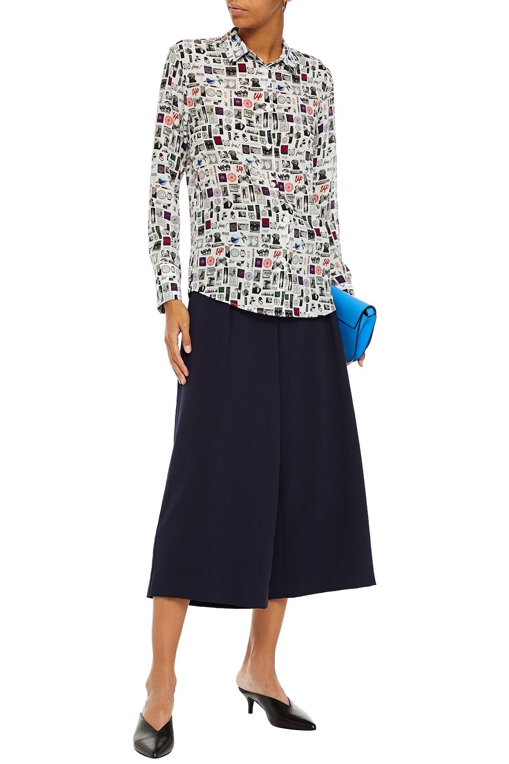 PS PAUL SMITH Printed silk crepe de chine shirt