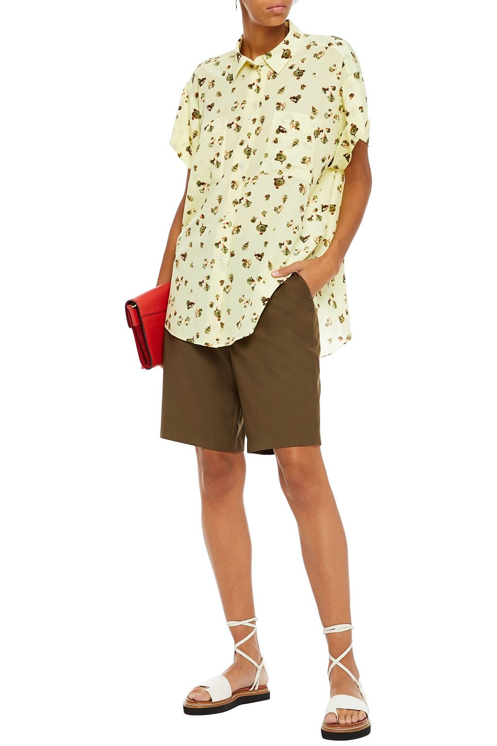 PAUL SMITH Printed silk crepe de chine shirt