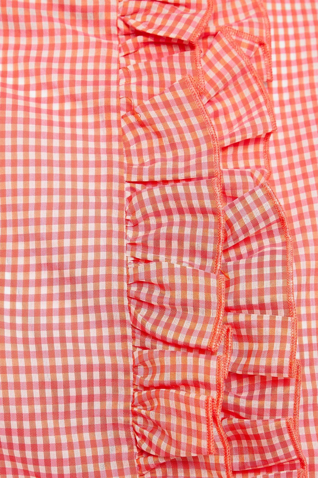 PS PAUL SMITH Ruffled gingham seersucker shirt