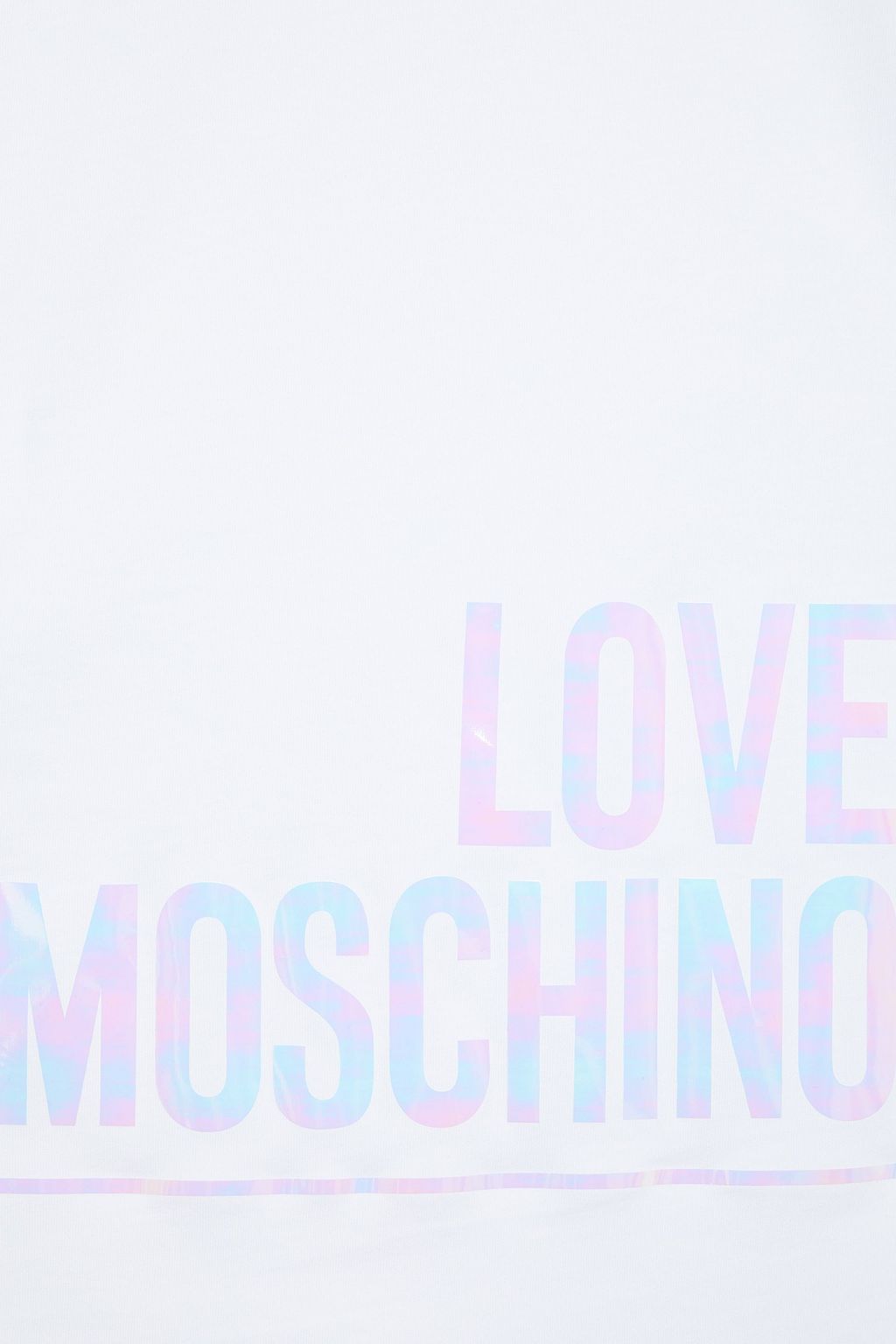 LOVE MOSCHINO Iridescent printed cotton-jersey T-shirt