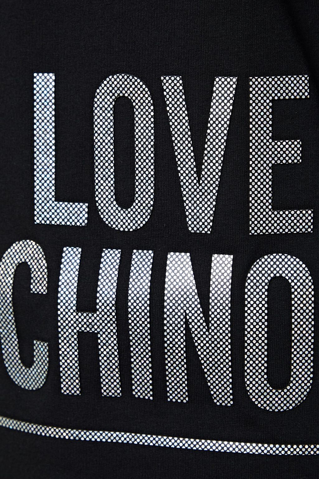 LOVE MOSCHINO Appliquéd French cotton-blend terry sweatshirt