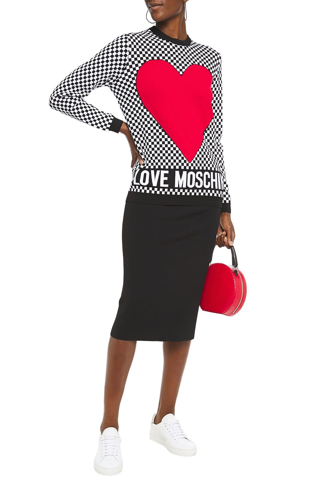 LOVE MOSCHINO Jacquard-knit sweater