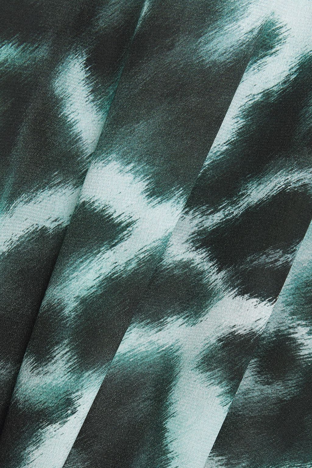 ROBERTO CAVALLI Cutout tie-dyed silk-crepe top