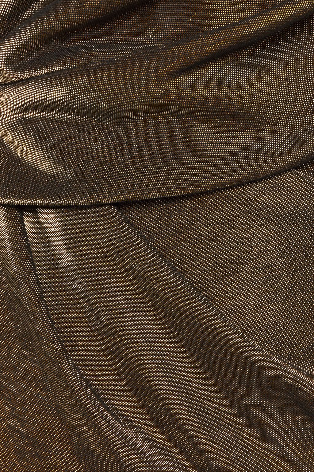 ROBERTO CAVALLI Wrap-effect metallic jersey top