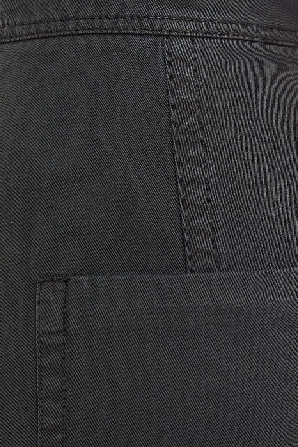 TIBI Fluted cotton-twill midi skirt