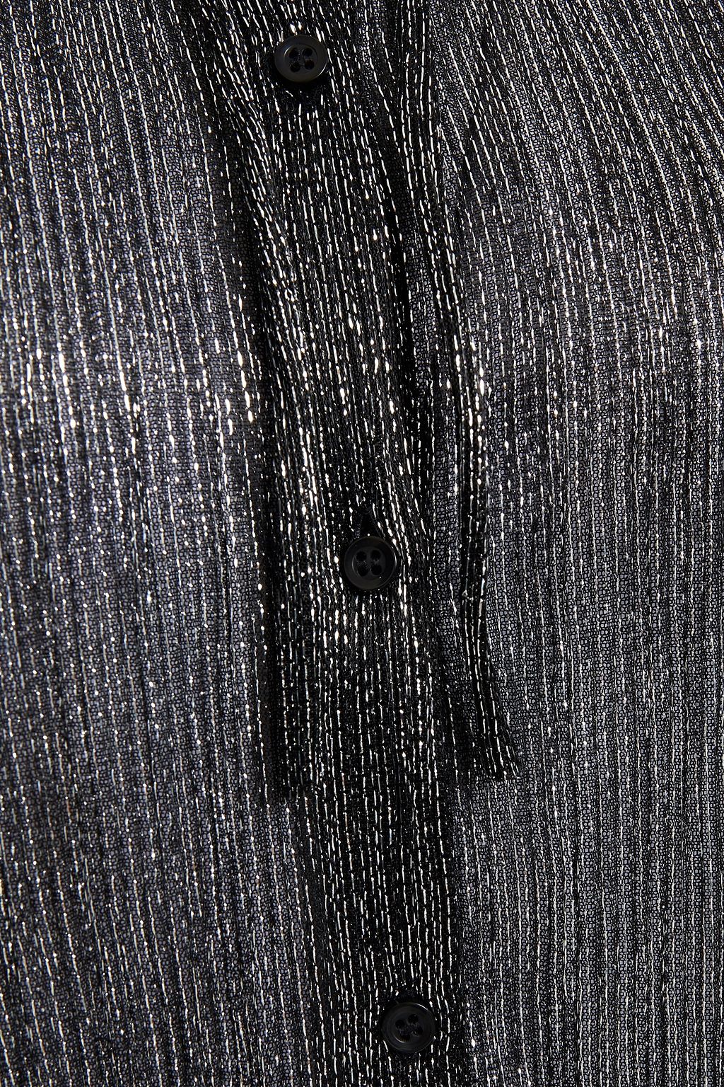 MAJE Ruffled lamé blouse