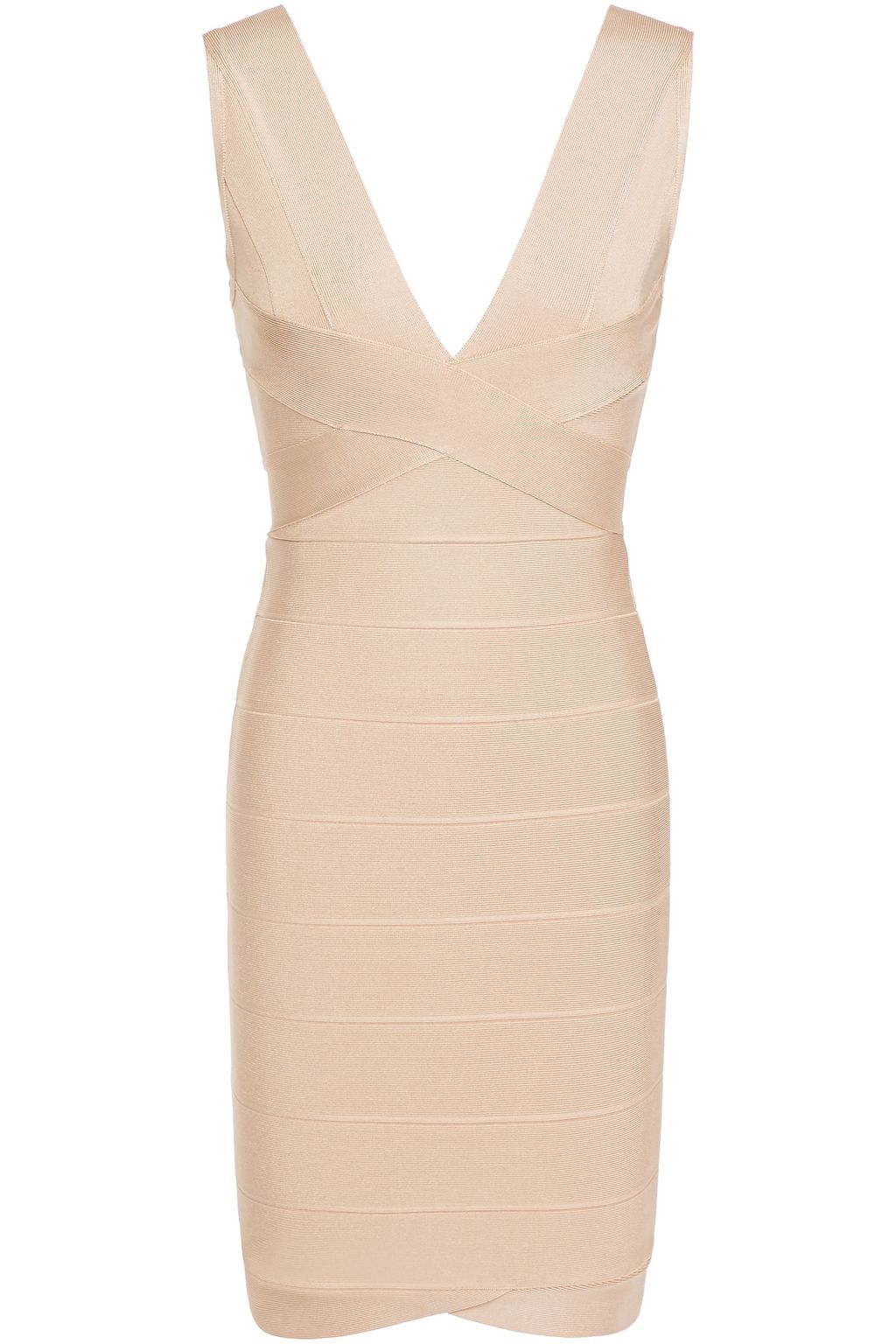 beige bandage dress