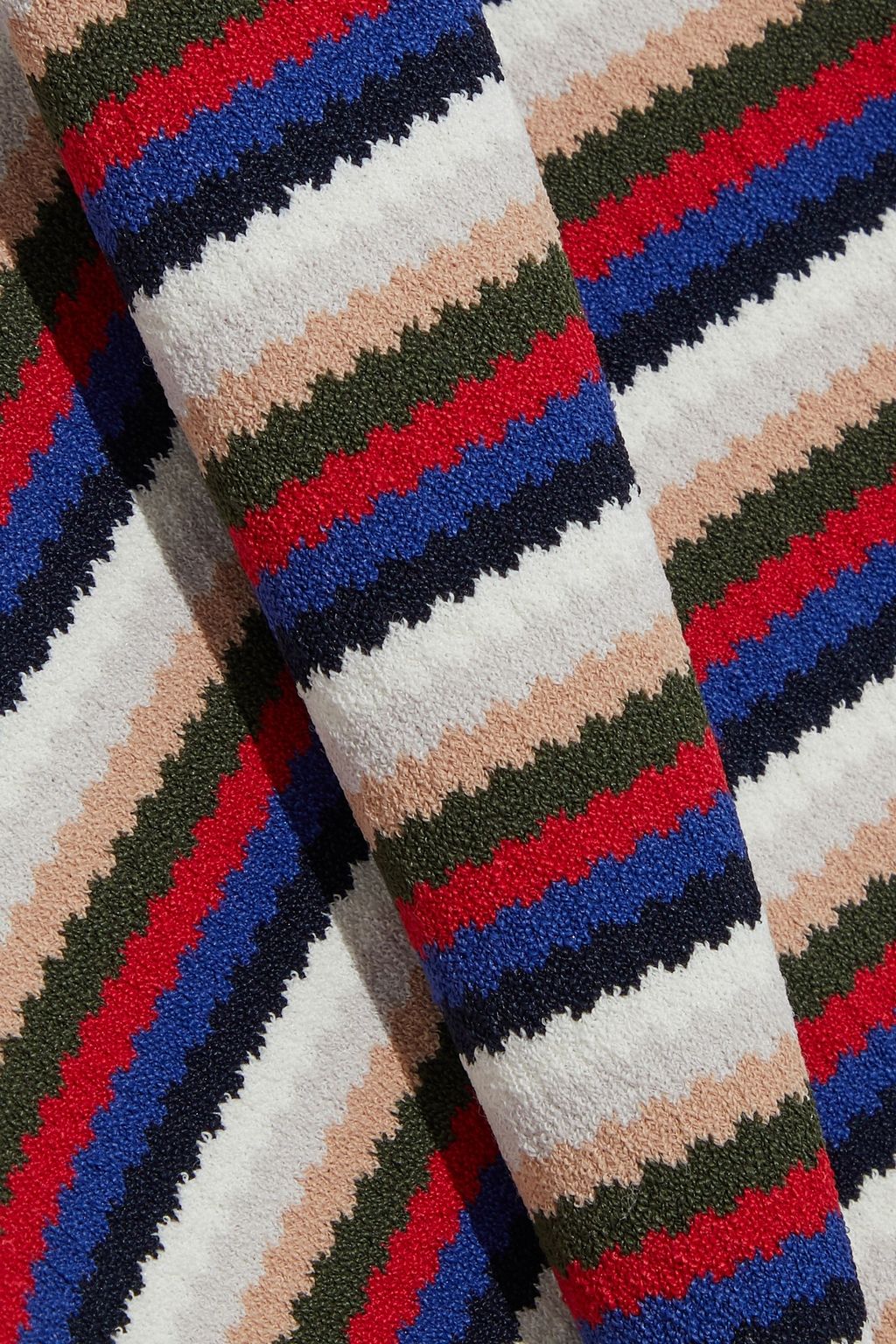 AUTUMN CASHMERE Striped stretch-knit sweater