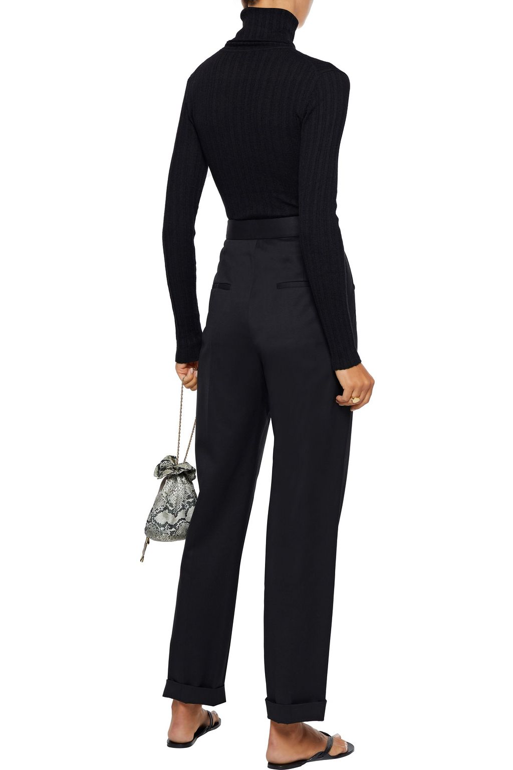 AUTUMN CASHMERE Ribbed cashmere turtleneck sweater